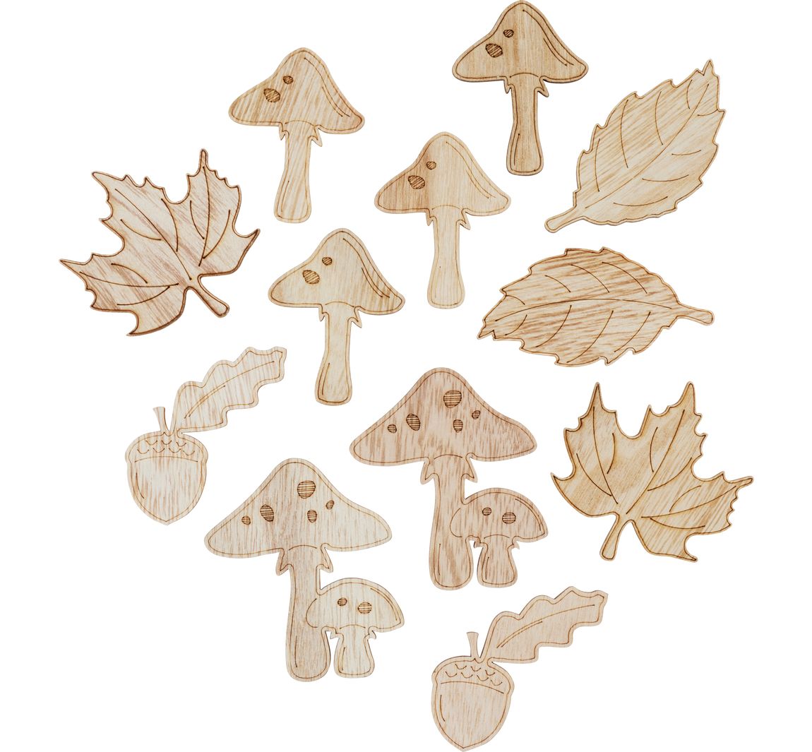 Strooidelen "Paddestoelen en eikels"