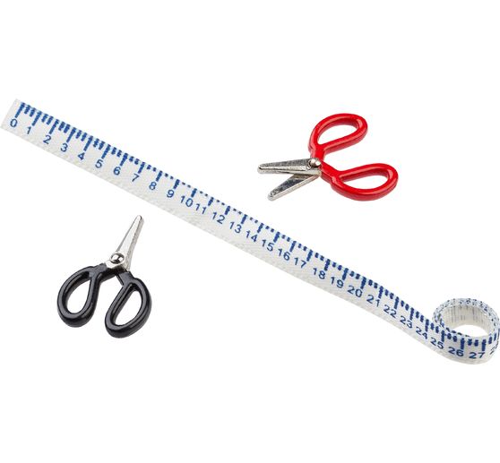 Miniature set "Shear & Measuring tape"