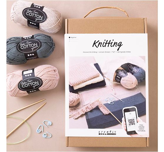 Learning set knitting "Washcloth"