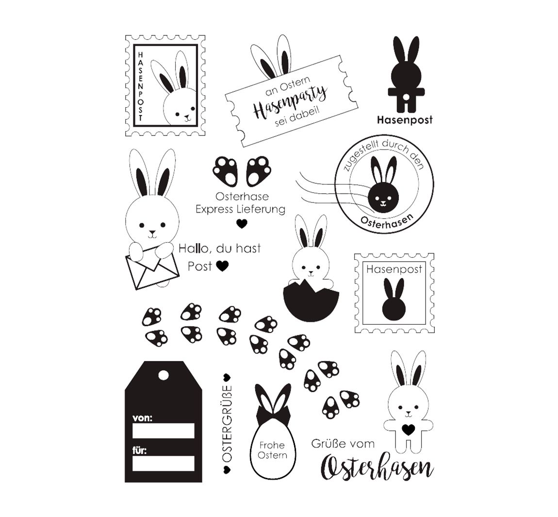 VBS Silicon stempel "Hasenpost"