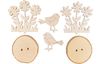 VBS Wooden building kit on bark discs "Birds and flowers"
