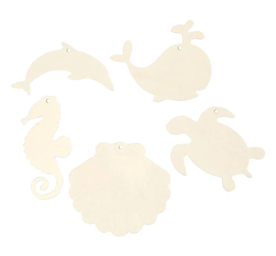 Decoratieve hanger "Zeedieren", 5 stuks
