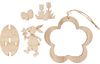 VBS Wooden building kit decoration pendant flower "Bunny Flori"