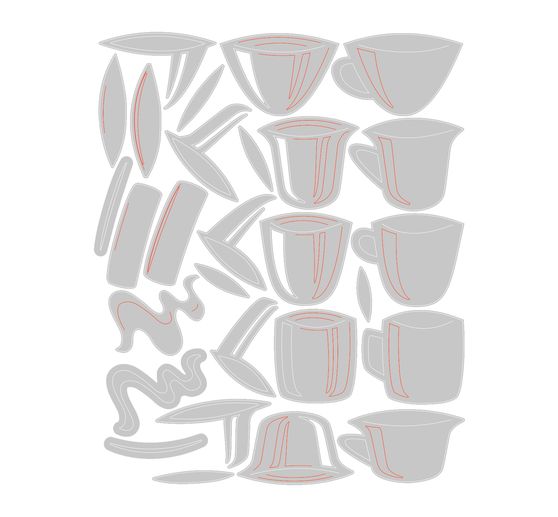 Sizzix Thinlits ponssjabloon "Papercut Café by Tim Holtz" 