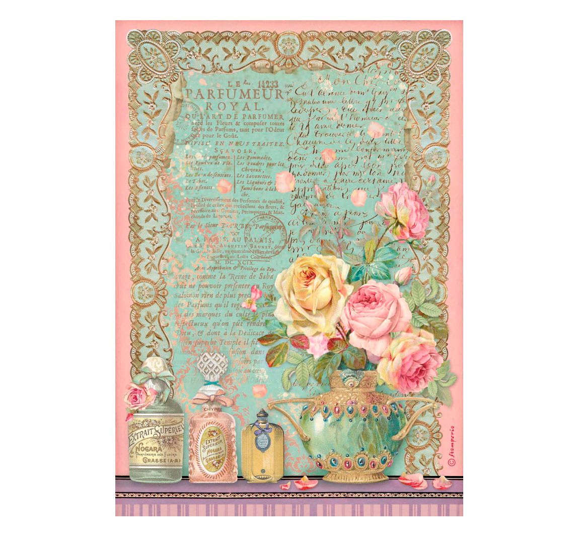 Motief strozijde "Parfumeur Royal"