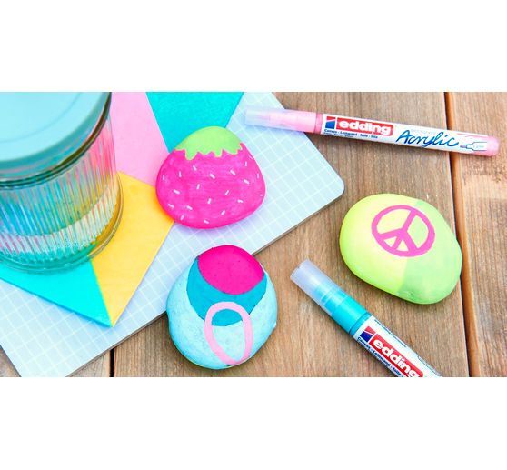edding 5100 Acrylic "Acrylic marker - Pastel", Medium, set of 5