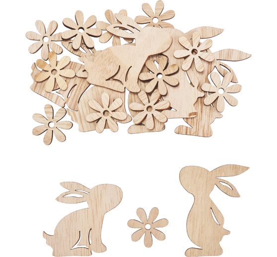 Scatter decoration "Bunnies and flowers"