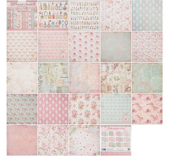 Scrapbook blok "Rose Parfum Backgrounds"