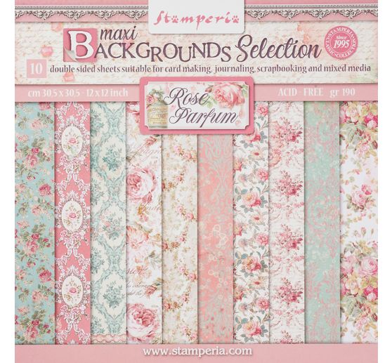 Scrapbook blok "Rose Parfum Backgrounds"