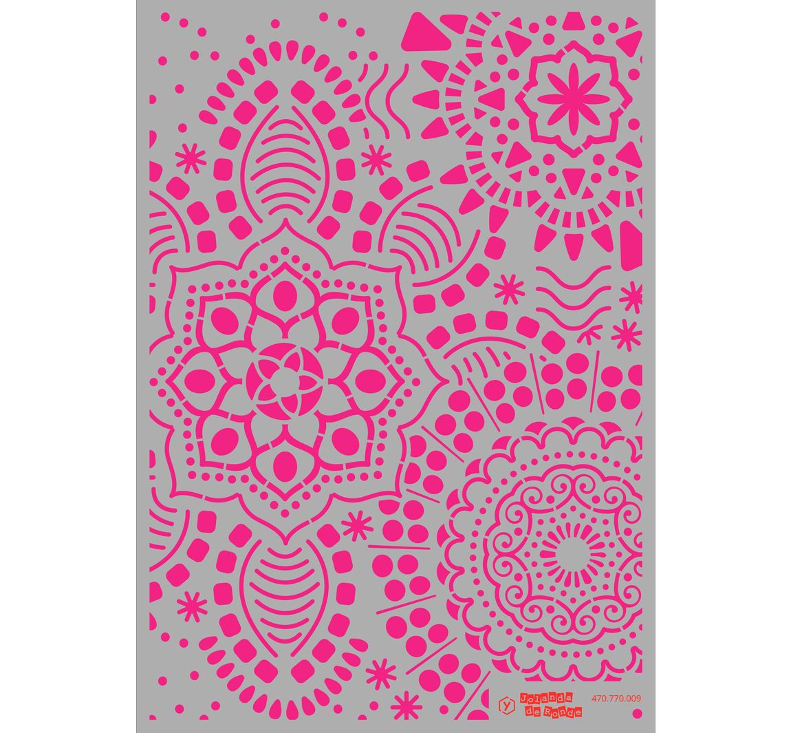 Sjabloon "Mandala Flowers", A4
