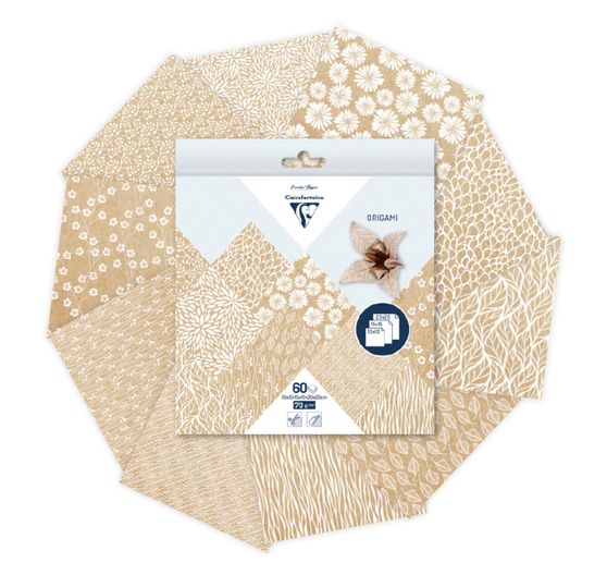 Vouwpapier assortiment "Kraftpapier Floral"