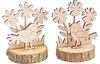 VBS Wooden building kit on bark discs "Birds and flowers"