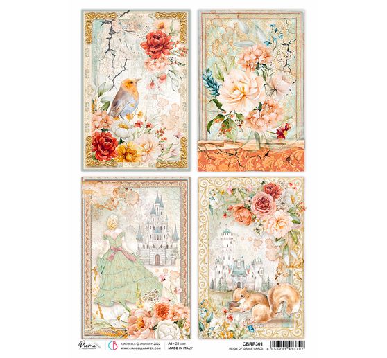 Motif straw silk "Fairy Postcards"