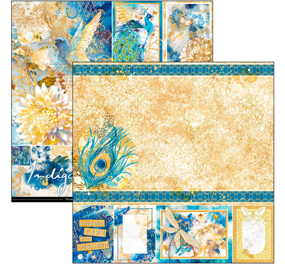 Scrapbook papier "Indigo"