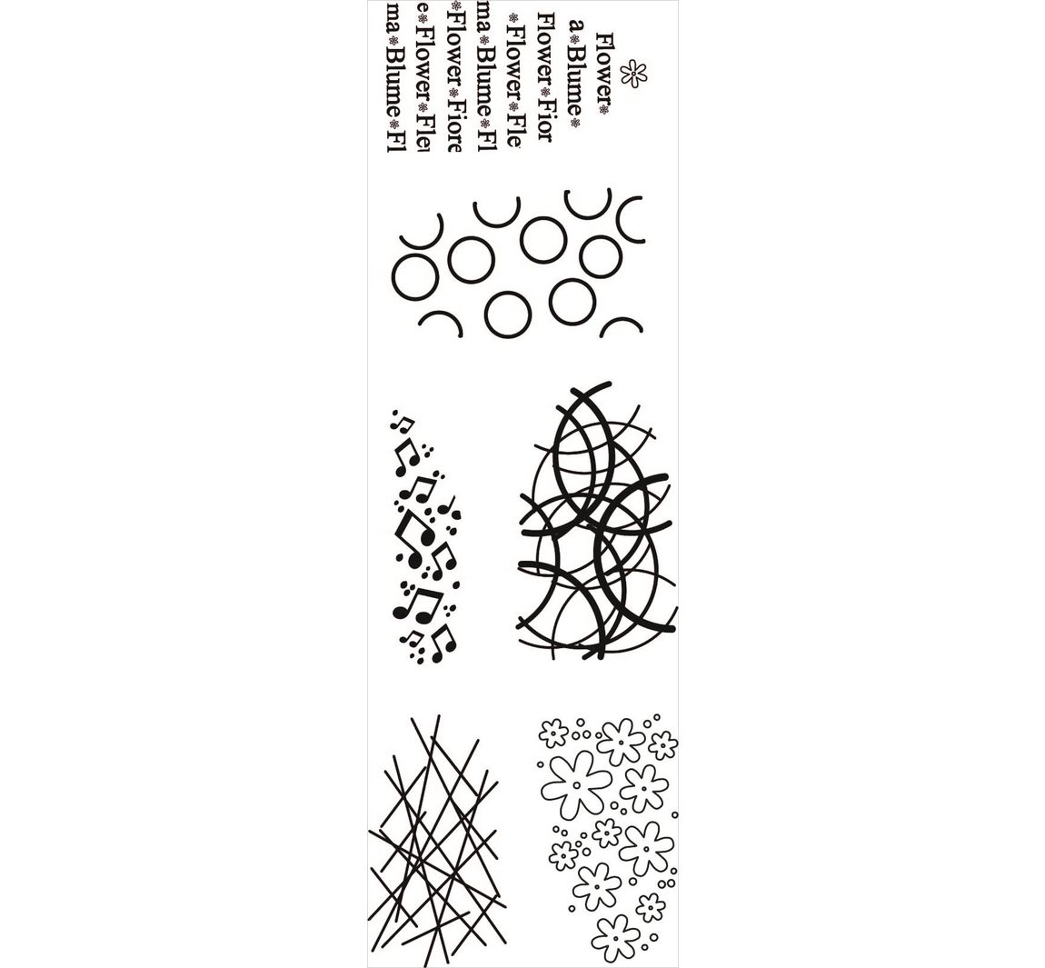 Siliconen stempel voor vouwbloemen "Design"