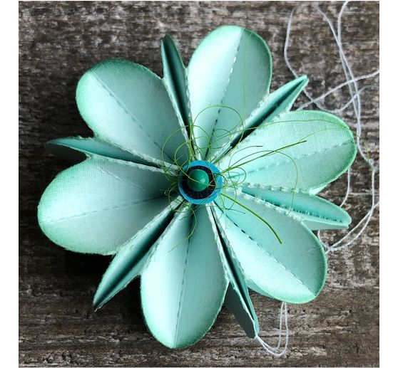 Ponssjabloon vouwbloemen "S"