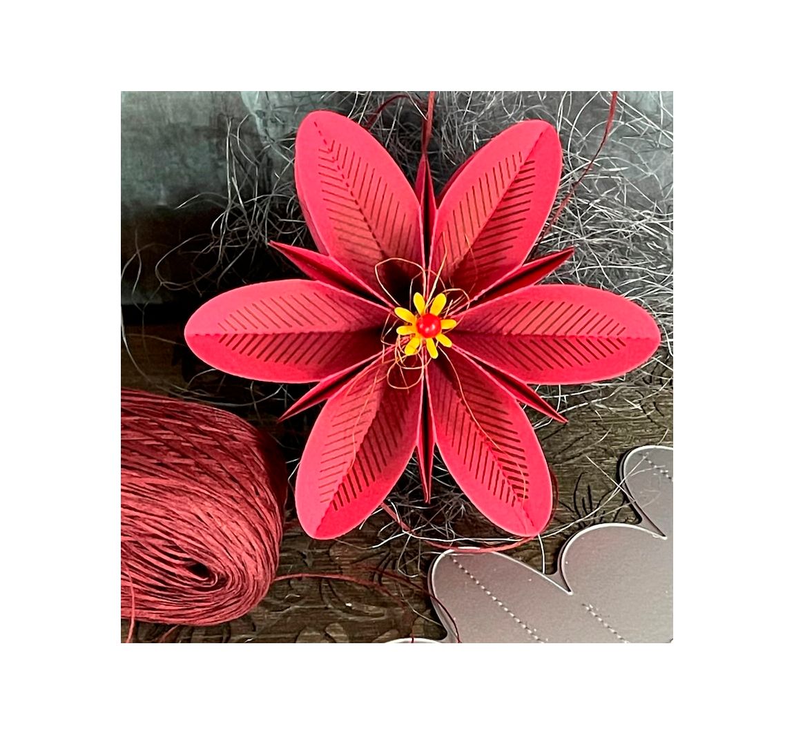 Ponssjabloon vouwbloemen "L"