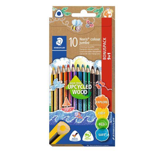 STAEDTLER Noris colour "Jumbo kleurpotloden", set van 9 + 1 gratis