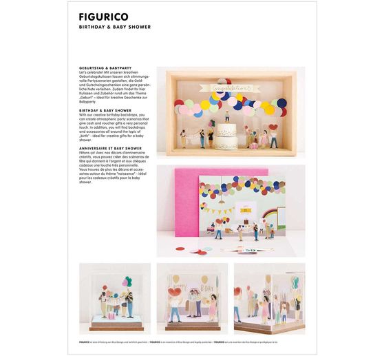Rico Design Papieren achtergrondblok "FIGURICO"