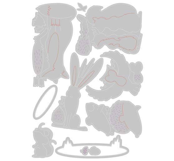 Sizzix Thinlits punching template "Forest Animals"