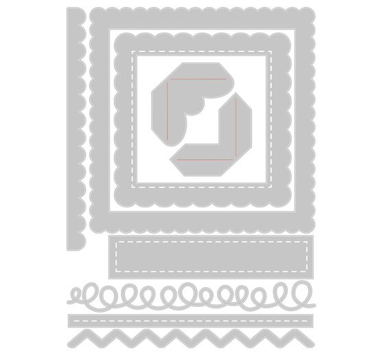 Sizzix Thinlits ponssjabloon "Fabulous Frames & Borders"