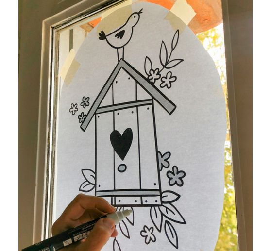 Book "Vorlagenmappe Fensterdeko mit dem Kreidemarker - Frühling & Sommer. Inkl. Original Kreidemarker von KREUL"