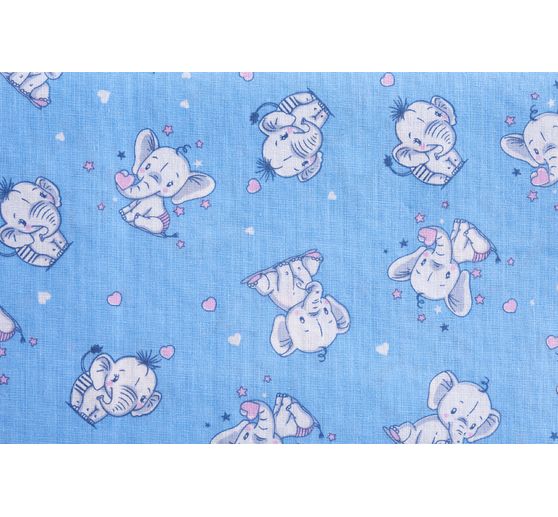 Cotton fabric "Little elephants"