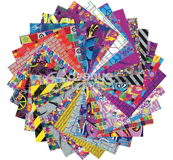 Folding paper assortment "Street Art"