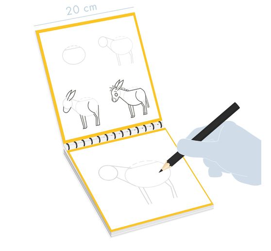 Spiraal boek leren tekenen Graffy Nature "De boerderij"