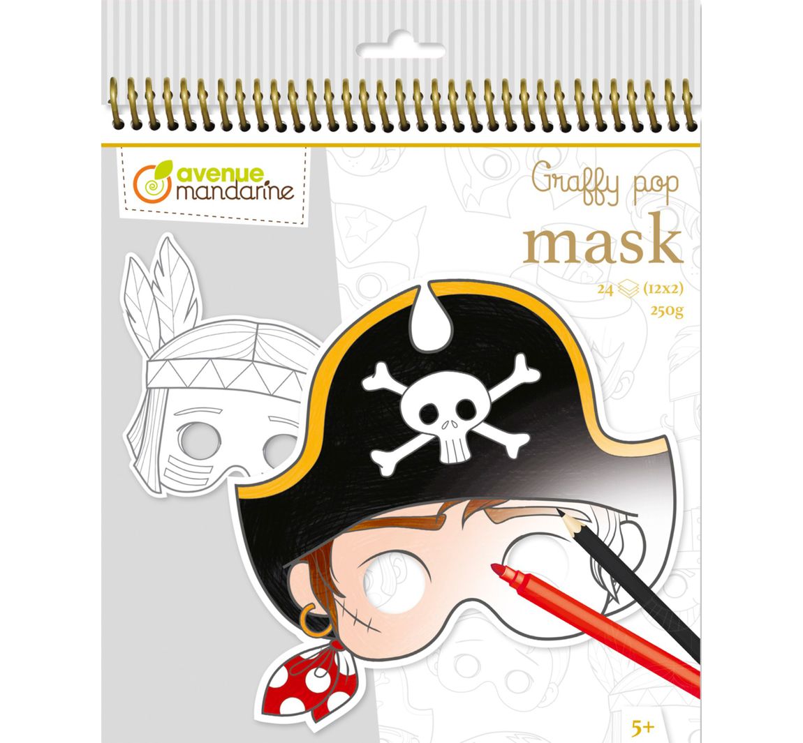 Masker kleurboek Graffy Pop "Jongens"