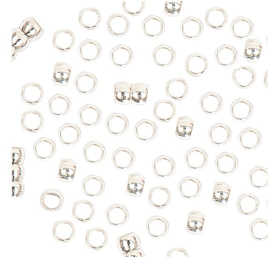 Krimpkralen, zilver, 2 mm