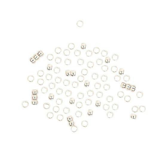 Krimpkralen, zilver, 2 mm