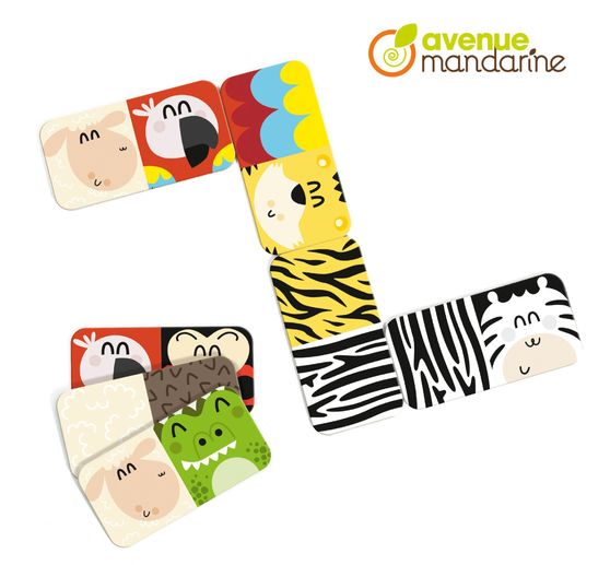Educational game Domino "Animals and textures"