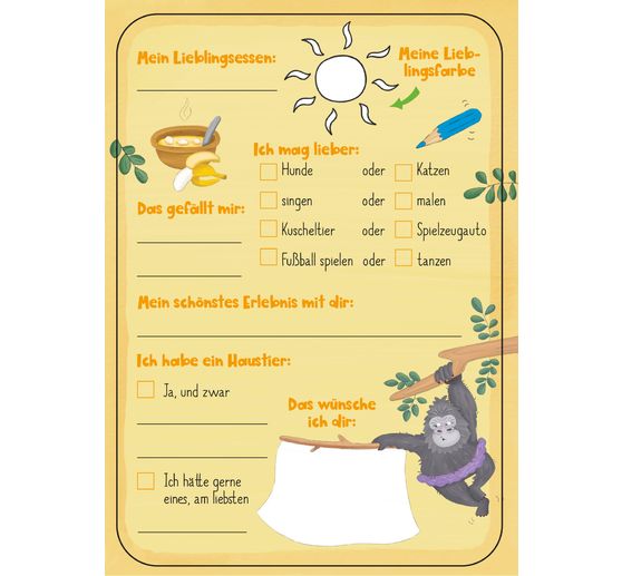 Vrienden boek "Meine tierisch tollen Freunde"