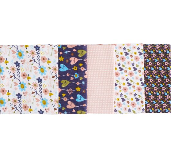 Stofpakket Patchy "Hearts and Flowers"