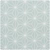 Katoenen stof "Geometrische ster" Polyester gecoat Petrol