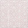 Cotton fabric "Geometric star" Polyester coated Light pink