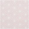 Katoenen stof "Geometrische ster" Polyester gecoat Lichtroze