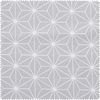 Katoenen stof "Geometrische ster" Polyester gecoat Grafiet