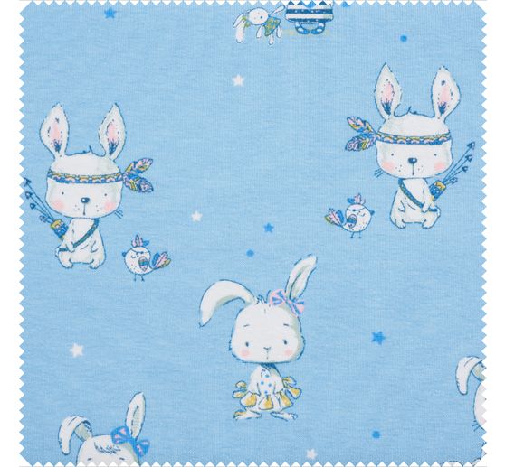Jersey fabric "Indian rabbits"