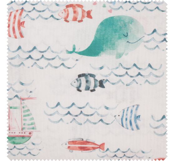 Cotton fabric "In the sea"