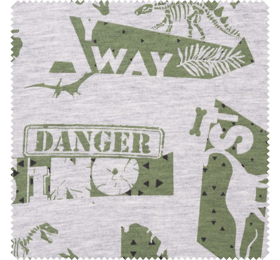 Jersey stof melange "Danger"