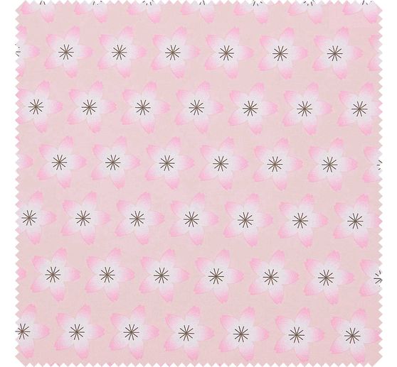 Katoen stof popeline "Sakura bloesem Rosé"
