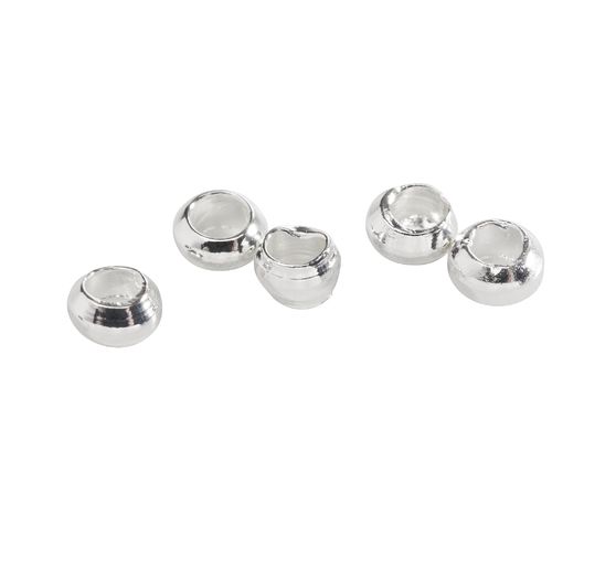 Krimpkralen, zilver, 2 mm