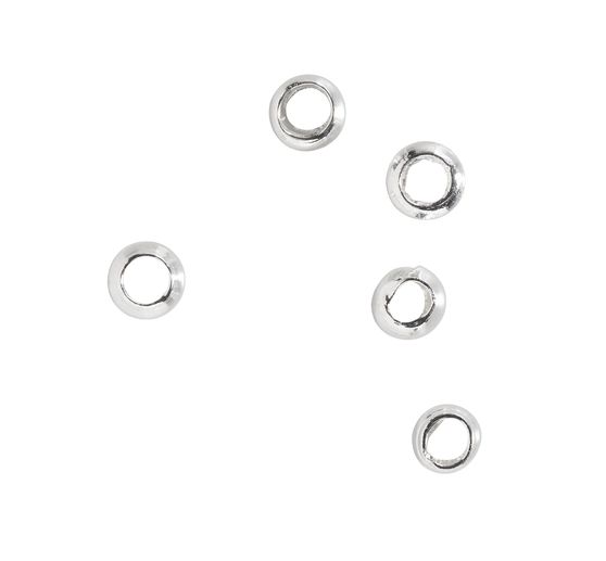 Krimpkralen, zilver, 2 mm