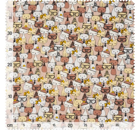 Katoenen stof "Funny cats"