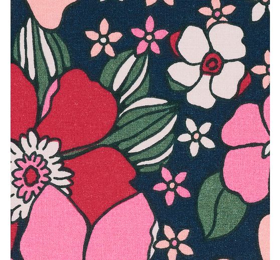 Katoenen stof "Zomerbloemen"