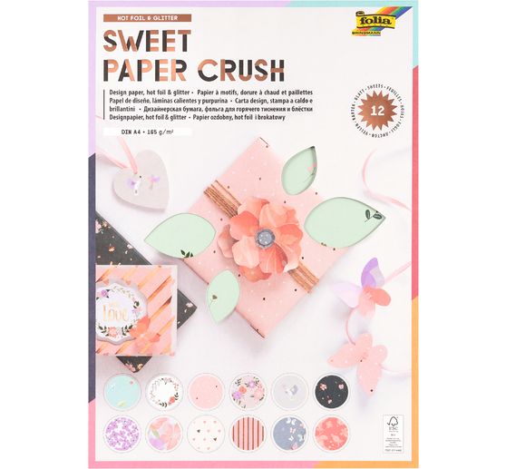 Designpapier blok "Sweet Paper Crush Hotfoil & Glitter"