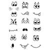 Clear Stamps "Faces", 19 parts