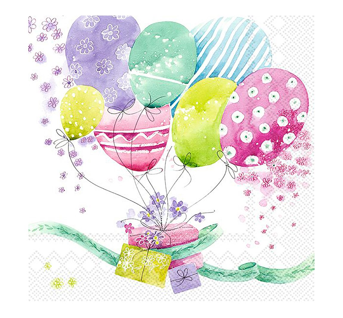 Servet "Balloon Mix" - 20 stuks